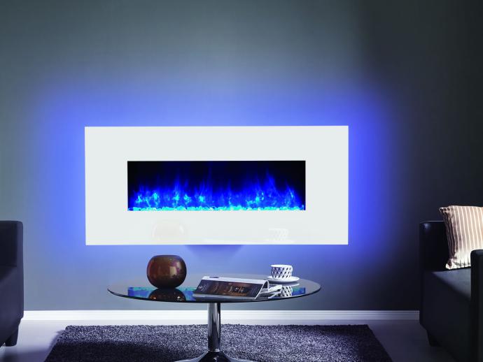 Photo of Radiance 100W white glass with purple glow