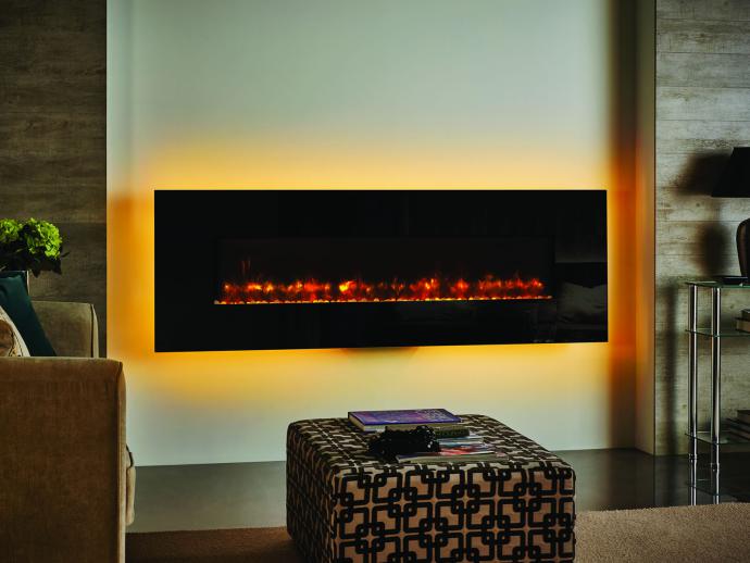 Photo of Radiance 150W black glass with yellow glow